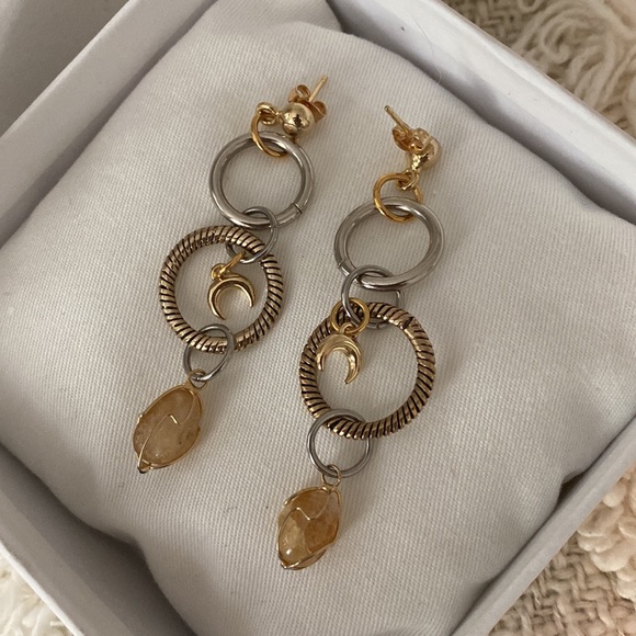 Marine Serre dangle logo earrings - Picture 2 of 4